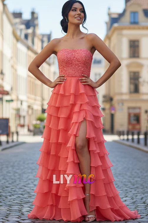 Square Spaghetti Straps Lace Appliques A-Line Prom Dress