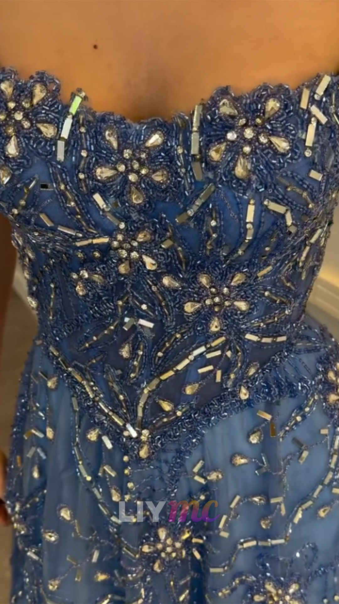 Square Straps Beaded Embroidery A-Line Prom Dress