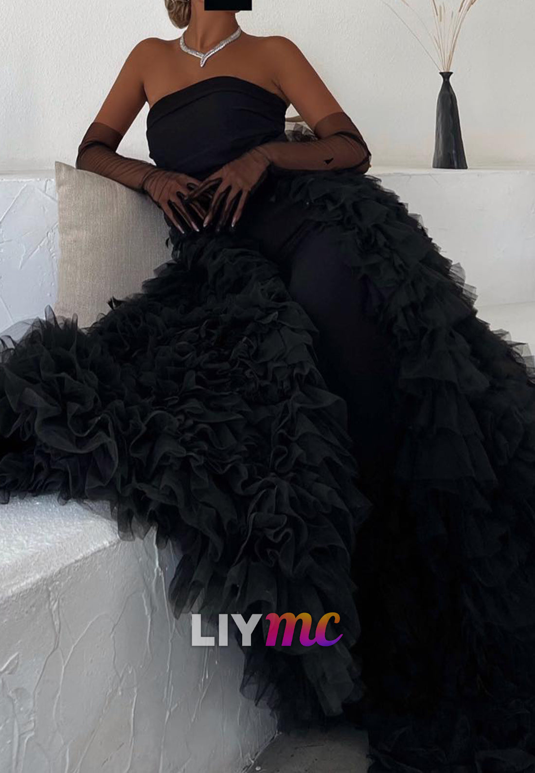 Straight Across Prom Dress Sleeveless Ball Gown Evening Dress