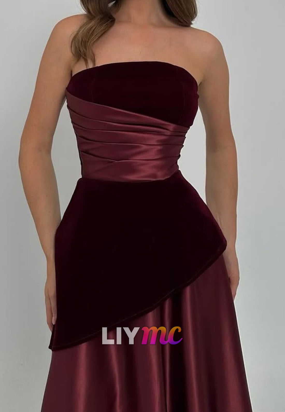 Straight Across Sleeveless A-Line Evening Dress
