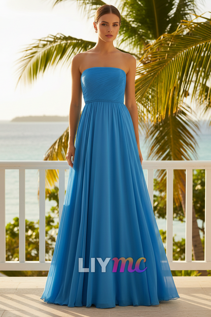Straight Across Sleeveless A-Line Wedding Guest Dress