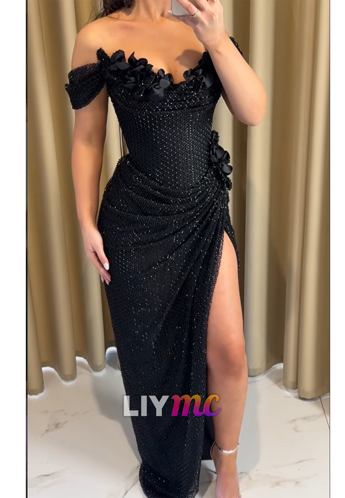 Sweetheart Appliques Beaded Embroidery Sheath Prom Dress