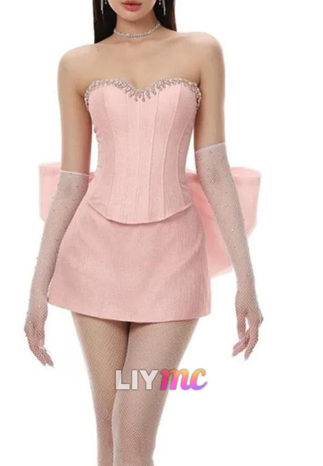 Sweetheart Beaded Bowknot A-Line Party Homecoming Dress