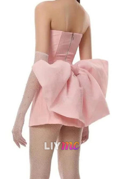Sweetheart Beaded Bowknot A-Line Party Homecoming Dress