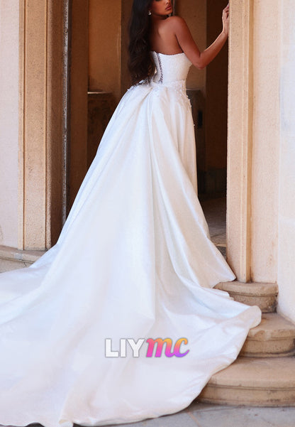 Sweetheart Beaded Embroidery Sparkly Mermaid Prom Dress