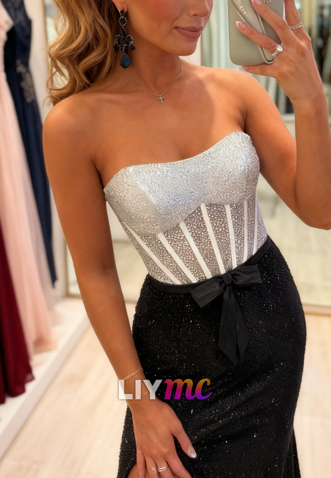 Sweetheart Beaded Sleeveless Mermaid Prom Dress