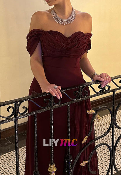 Sweetheart Cap Sleeves Pleated Sheath Formal Dress