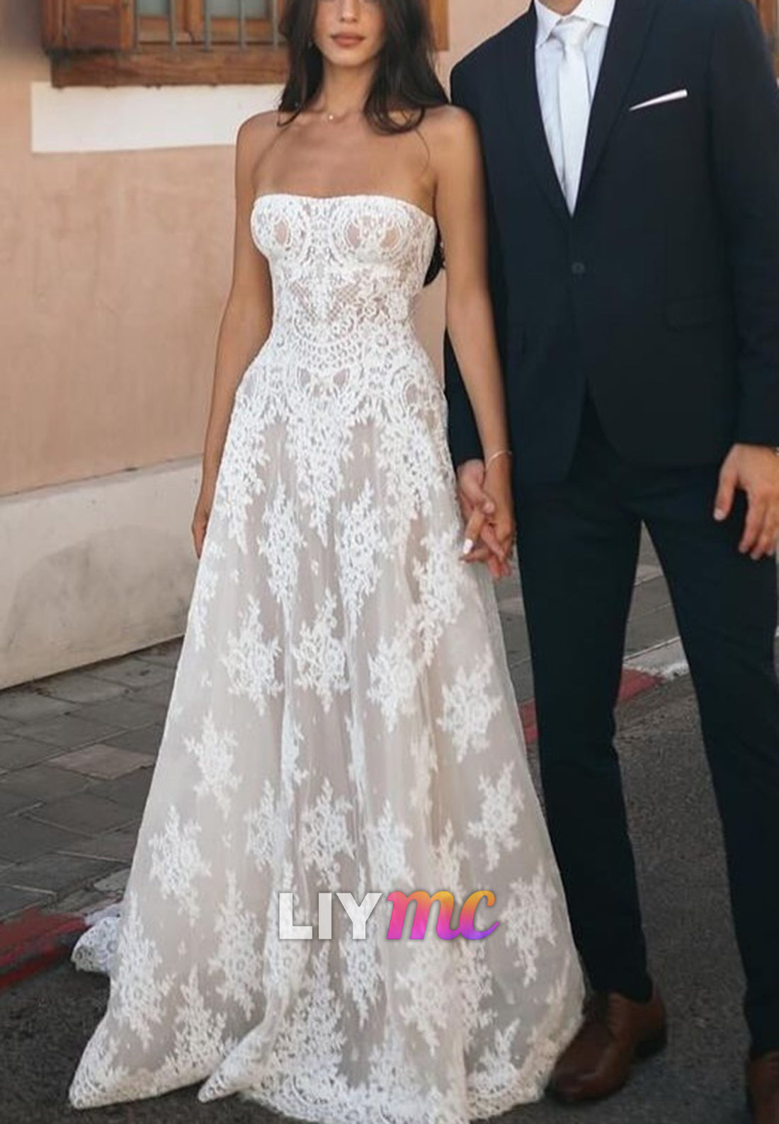 Sweetheart Lace Appliques A-Line Wedding Dress