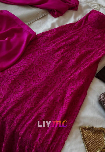 Sweetheart Lace Appliques Mermaid Evening Dress