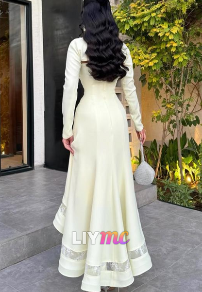 Sweetheart Long Sleeves A-Line Evening Dress