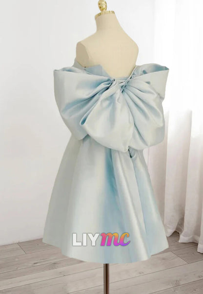 Sweetheart Sleek Bowknot A-Line Party Homecoming Dress