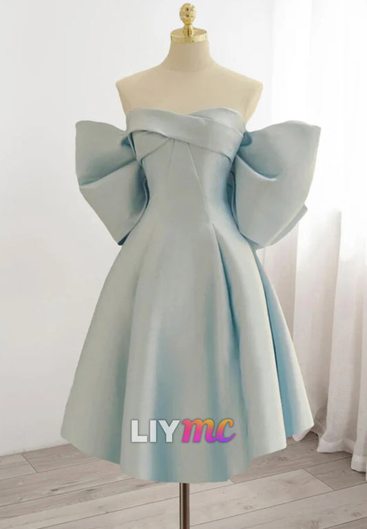 Sweetheart Sleek Bowknot A-Line Party Homecoming Dress