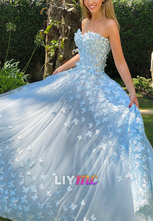 Sweetheart Sleeveless Appliques A-Line Prom Dress
