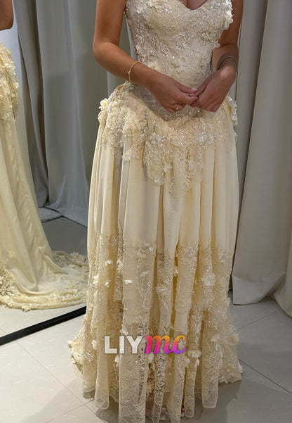 Sweetheart Sleeveless Appliques Pleated A-Line Prom Dress