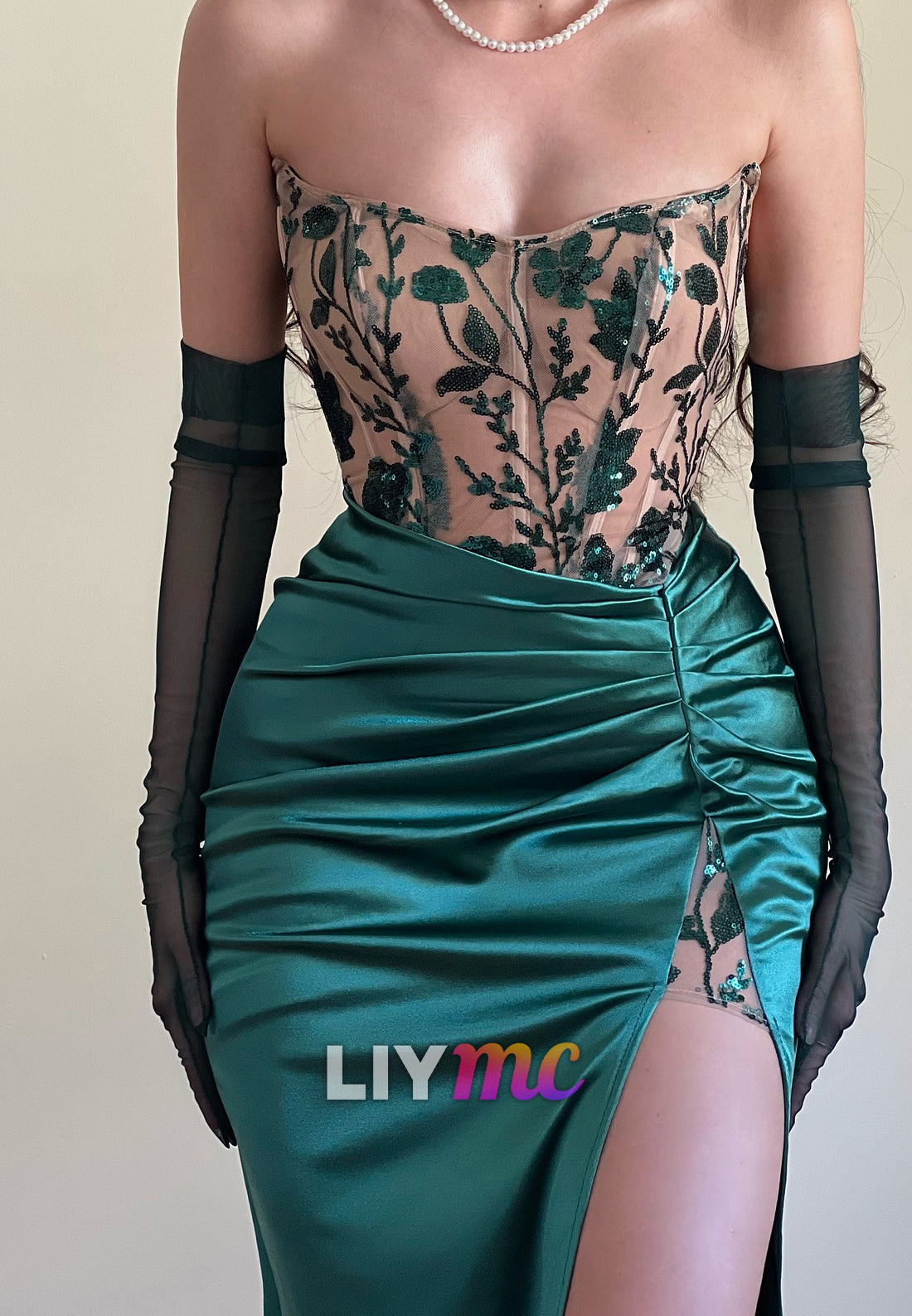 Sweetheart Sleeveless Appliques Sheath Prom Dress