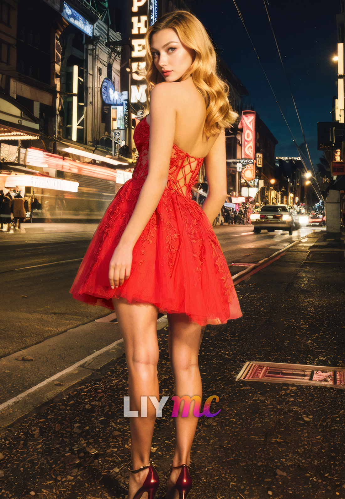 Sweetheart Sleeveless Appliques Tulle A-Line Short Homecoming Dress