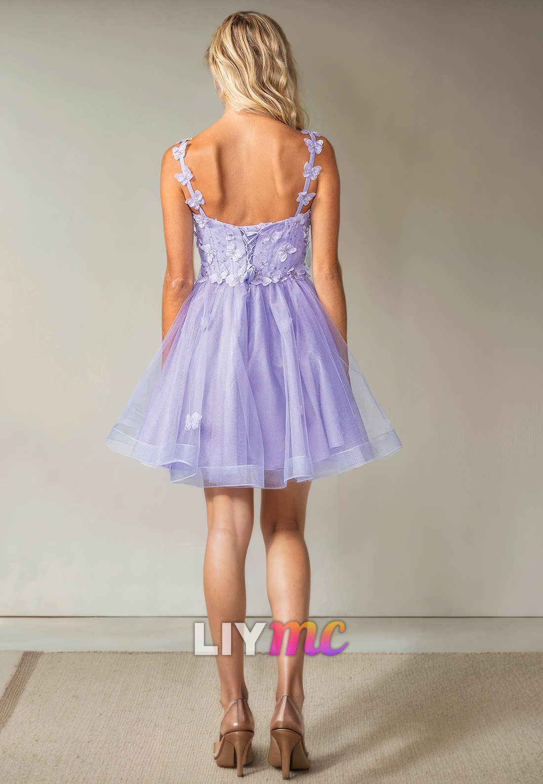 Sweetheart Sleeveless Appliques Tulle A-Line Short Homecoming Dress