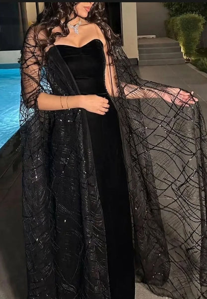Sweetheart Sleeveless Beaded Embroidery A-Line Evening Dress