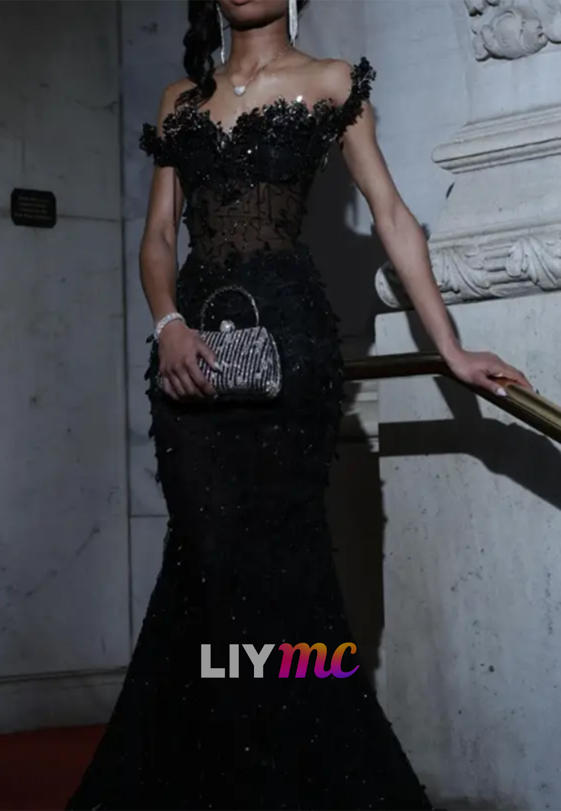 Sweetheart Sleeveless Beaded Embroidery Mermaid Prom Dress