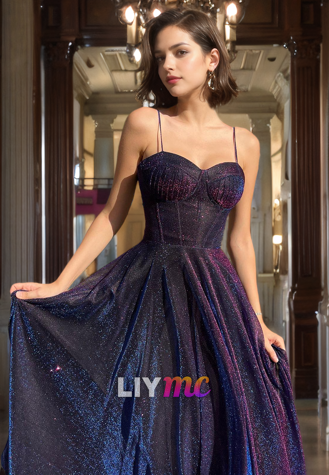 Sweetheart Sleeveless Pleated A-Line Prom Dress