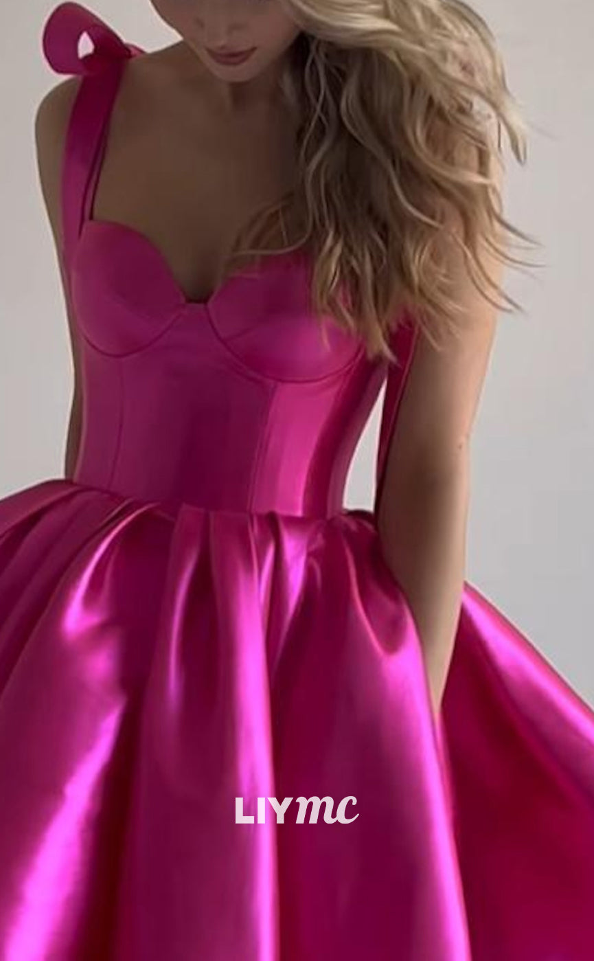 LY051 - Sweetheart Sleeveless Pleated A-Line Short Homecoming Dress