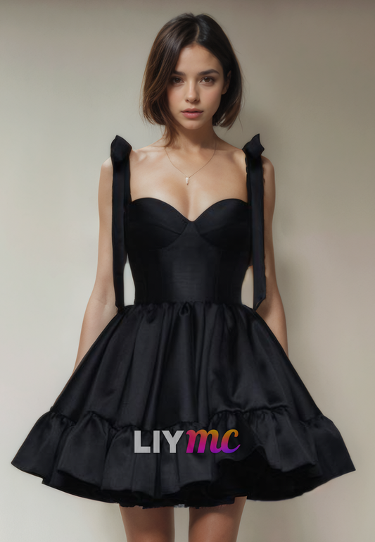 Sweetheart Sleeveless Pleated A-Line Short Homecoming Dress