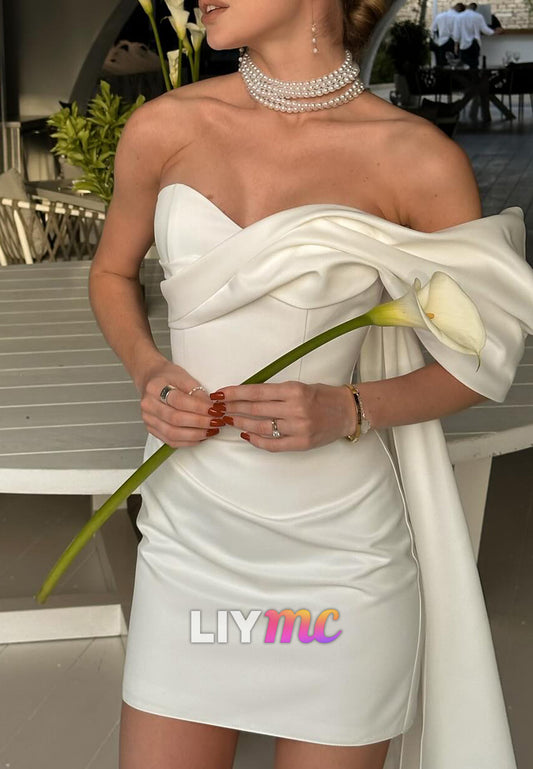 Sweetheart Sleeveless Pleated Sheath Party Homecoming Dress