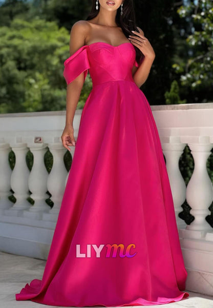 Sweetheart Sleeveless Satin A-Line Prom Dress