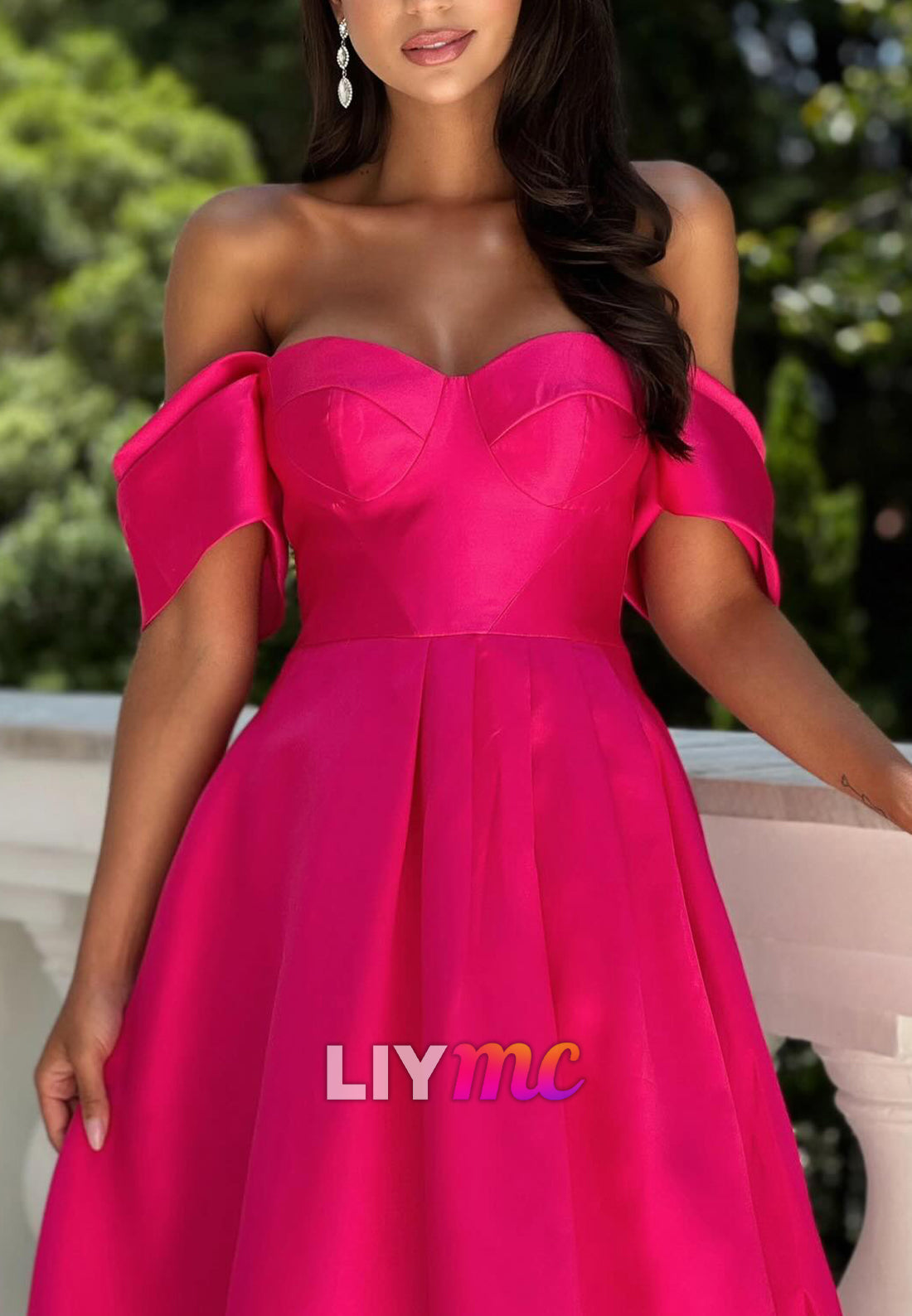 Sweetheart Sleeveless Satin A-Line Prom Dress