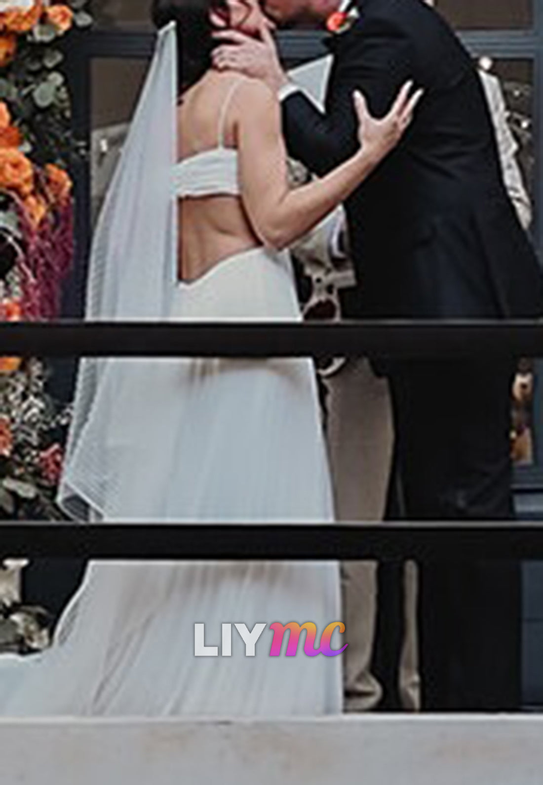 Sweetheart Spaghetti Straps Illusion Beach Wedding Dress