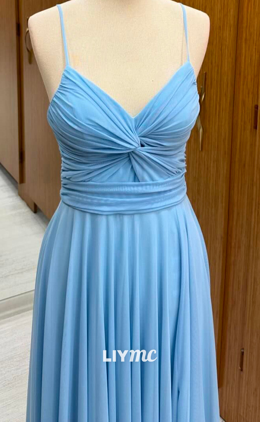 LP2254 - Sweetheart Spaghetti Straps Pleated A-Line Cocktail Dress Prom Dress