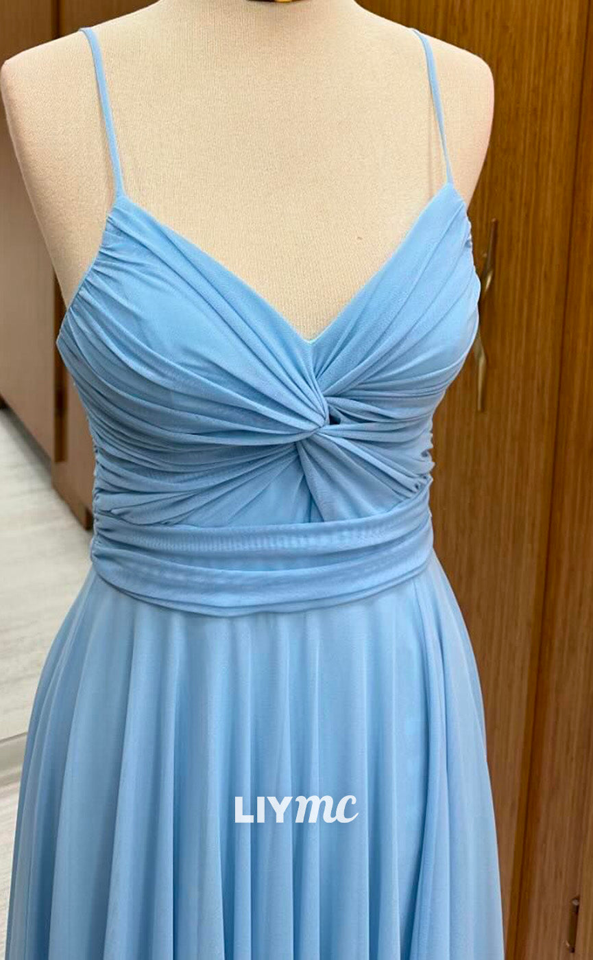 LP2254 - Sweetheart Spaghetti Straps Pleated A-Line Cocktail Dress Prom Dress