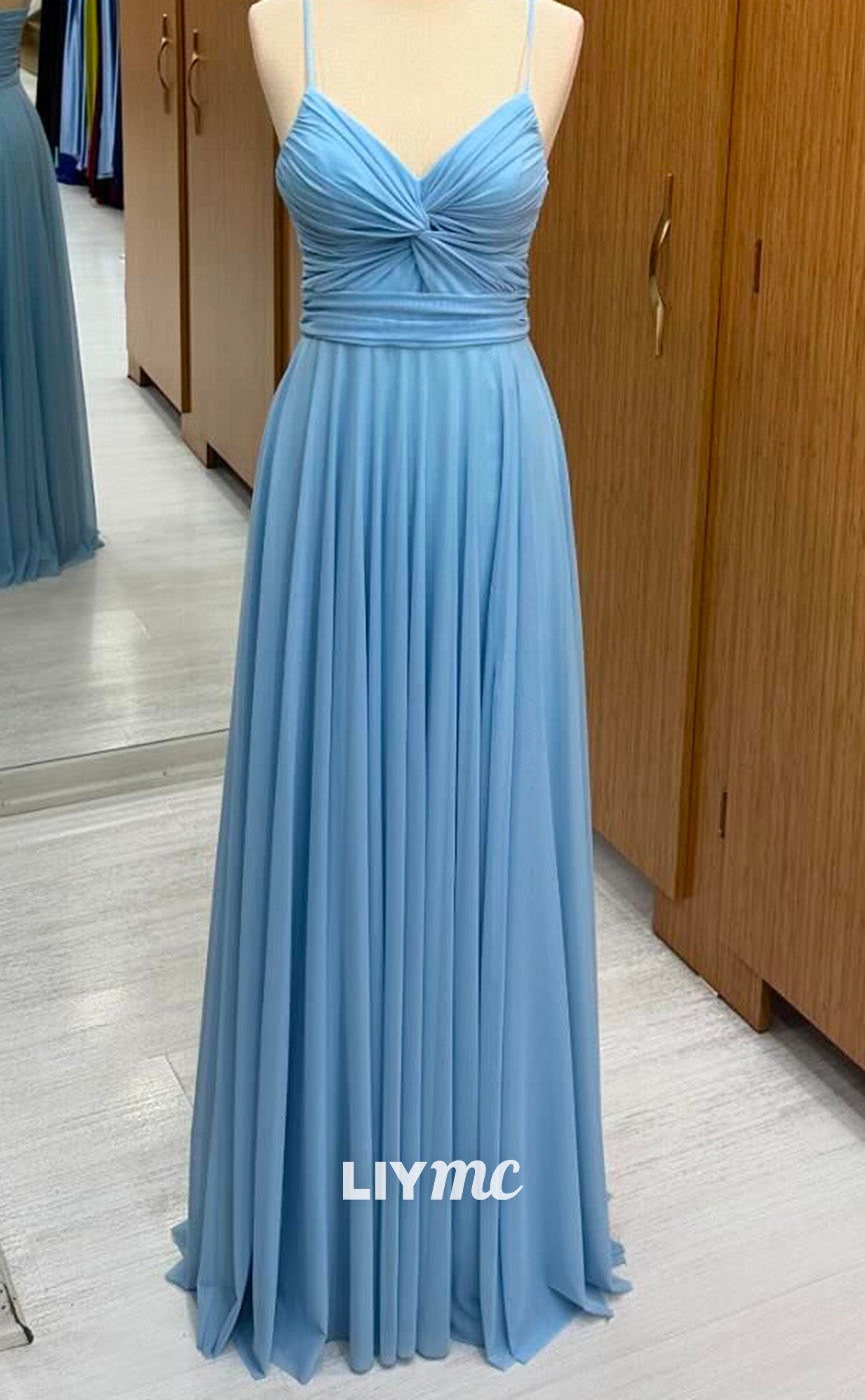 LP2254 - Sweetheart Spaghetti Straps Pleated A-Line Cocktail Dress Prom Dress