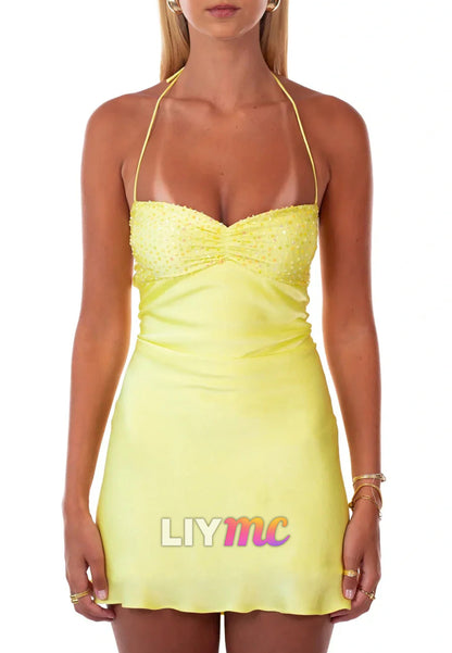 Sweetheart Spaghetti Straps Sequins Sleek Sheath Party Homecoming Dress