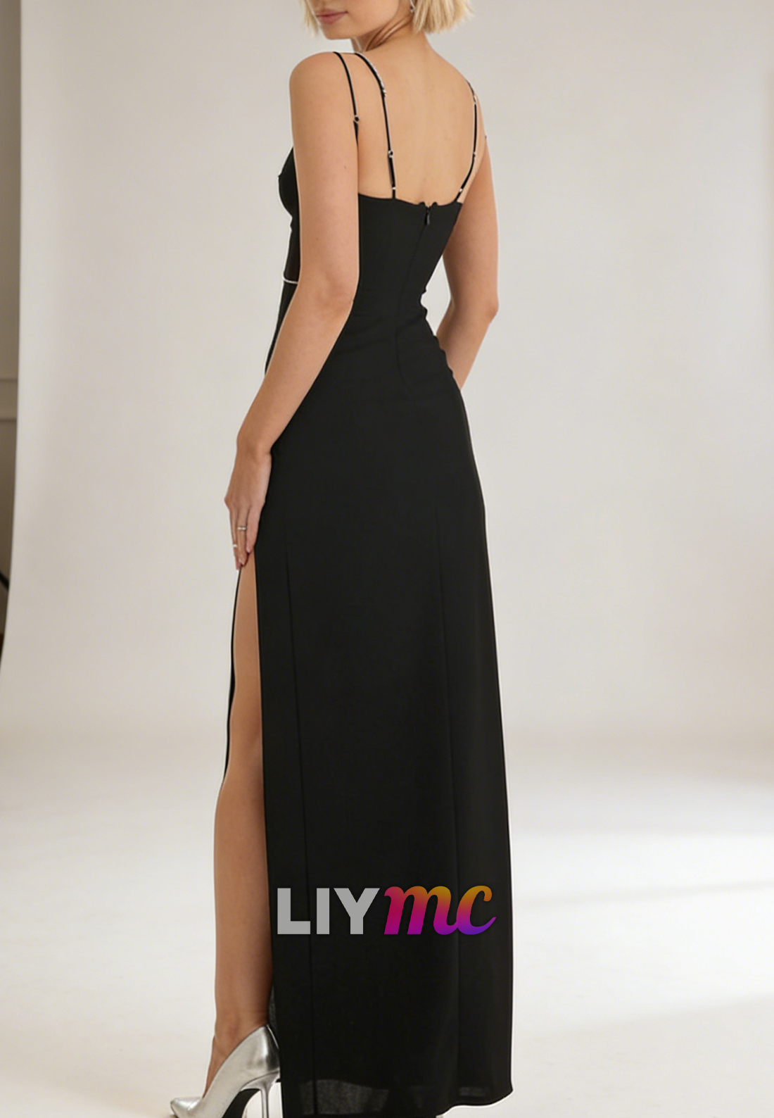 Sweetheart Spaghetti Straps Sheath Simple Prom Dress