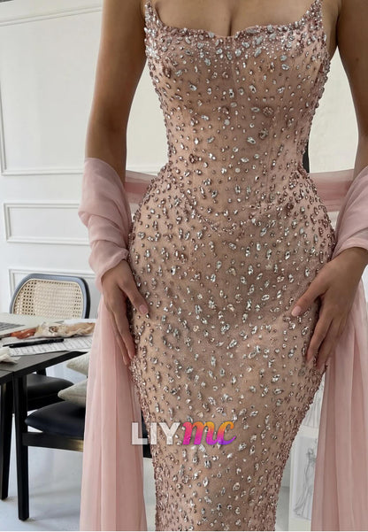 Sweetheart Sparkly Beaded Embroidery Mermaid Prom Dress