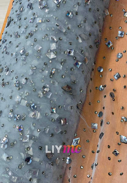 Sweetheart Sparkly Sleeveless Mermaid Prom Dress