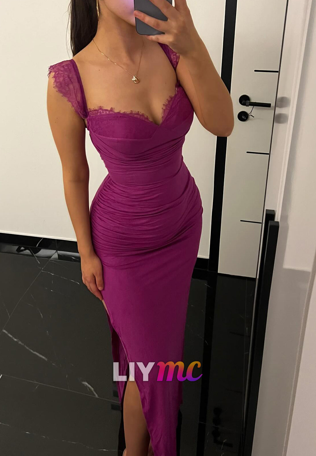 Sweetheart Straps Appliques Mermaid Formal Dress