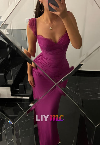 Sweetheart Straps Appliques Mermaid Formal Dress