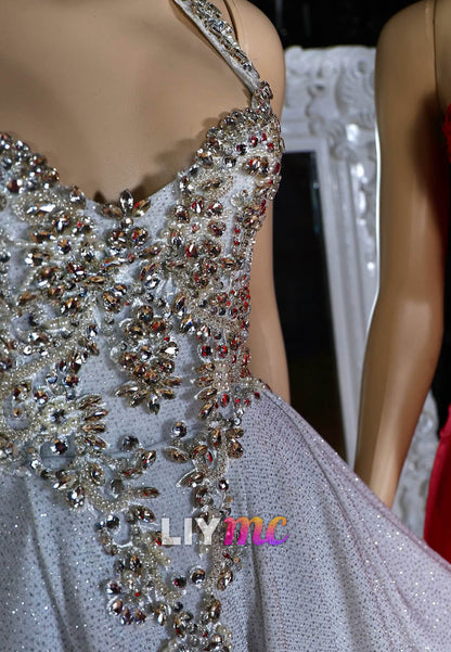 Sweetheart Straps Beaded A-Line Party Homecoming Dress