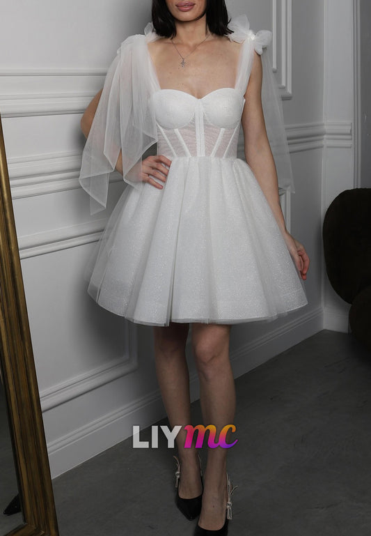 Sweetheart Straps Tulle A-Line Party Homecoming Dress