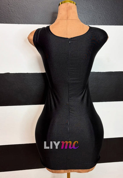 V-Neck Beaded Fitted Sheath Party Homeecoming Dress for Black Girls
