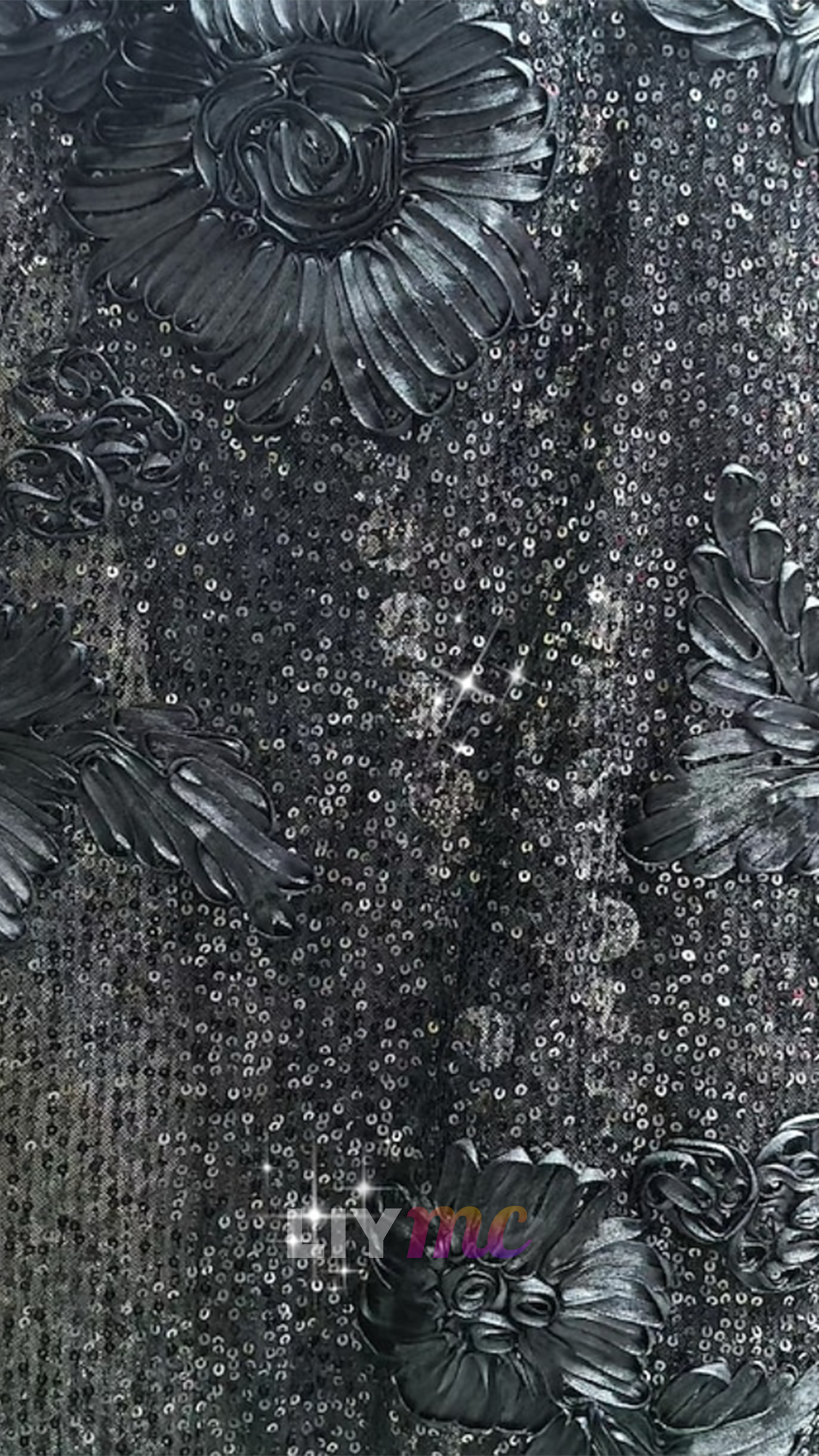 V-Neck Half Sleeves Sequins Appliques Mermaid Mother of Bride Dress
