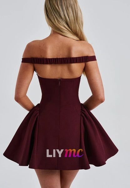 V-Neck Sleeveless A-Line Party Homecoming Dress