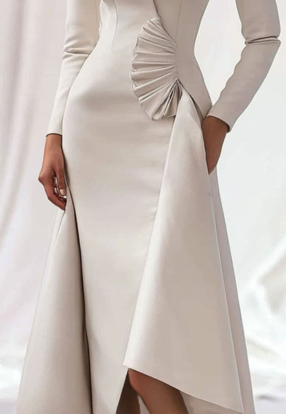 White Work Wedding Guest  v Blazer Dress Ruffle Midi Dress