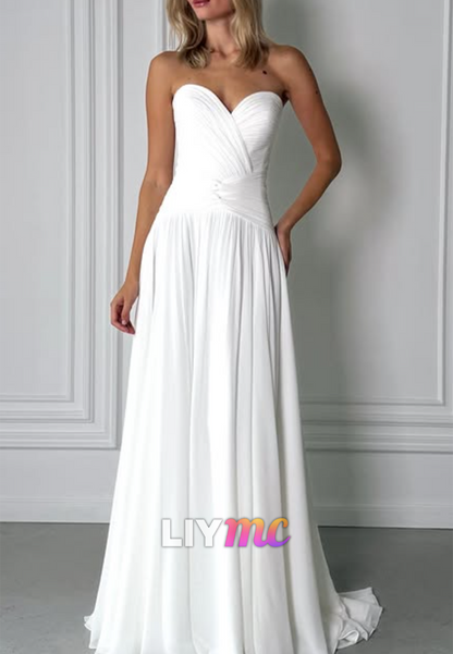Illusion Lace Long Sleeve A-Line Wedding Dress