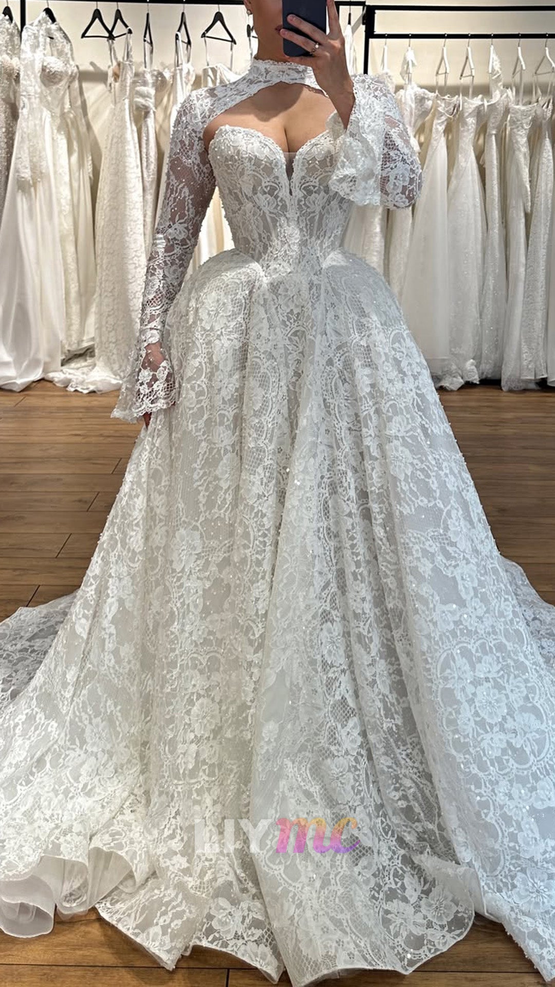 Lace Ball Gown Wedding Dress with Bolero