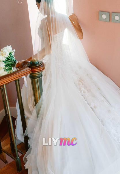 Strapless Corset Sweetheart Ball Gown Wedding Dress