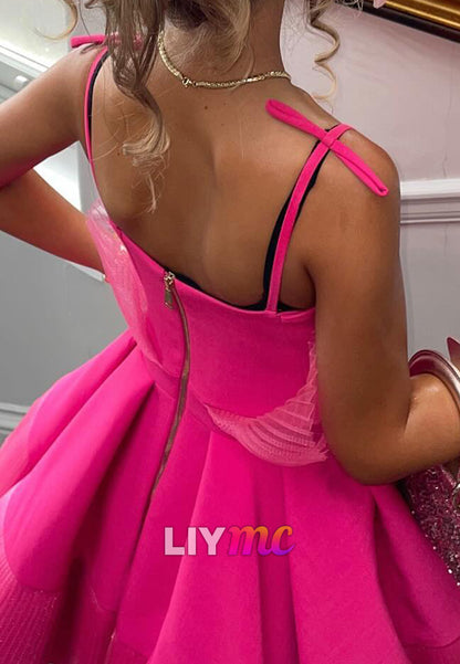 Pleated Fit and Flare Mini Dress