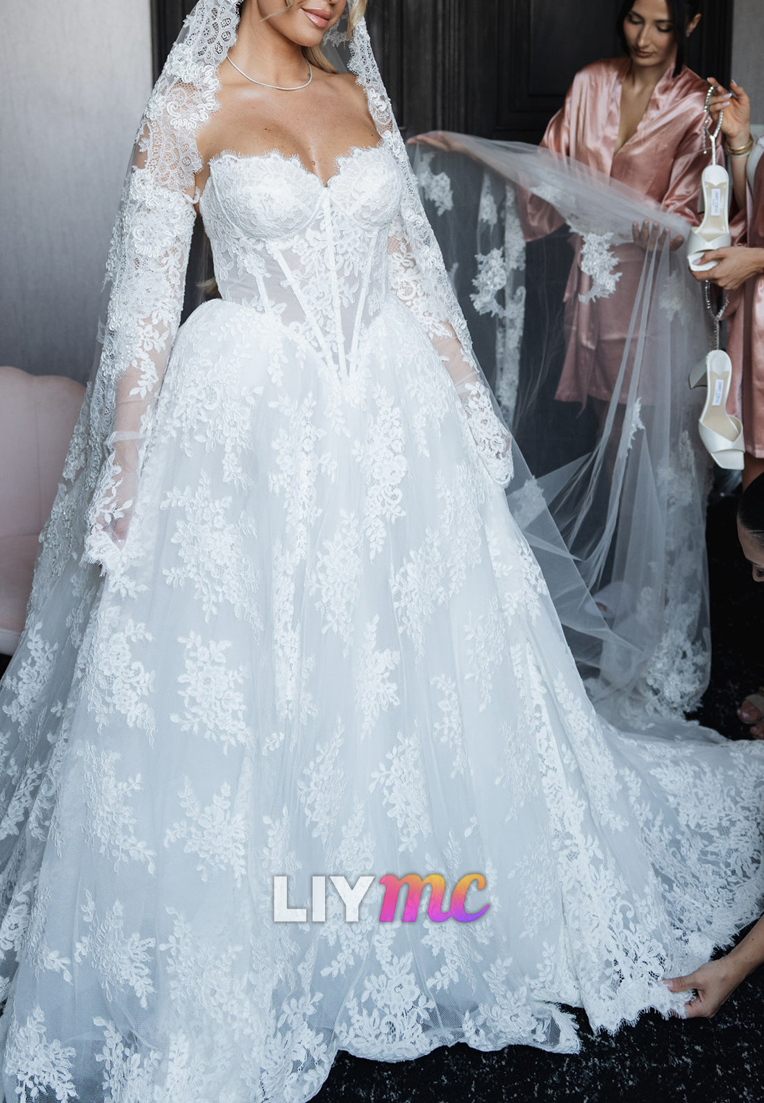 Corset Lace Ball Gown Wedding Dress